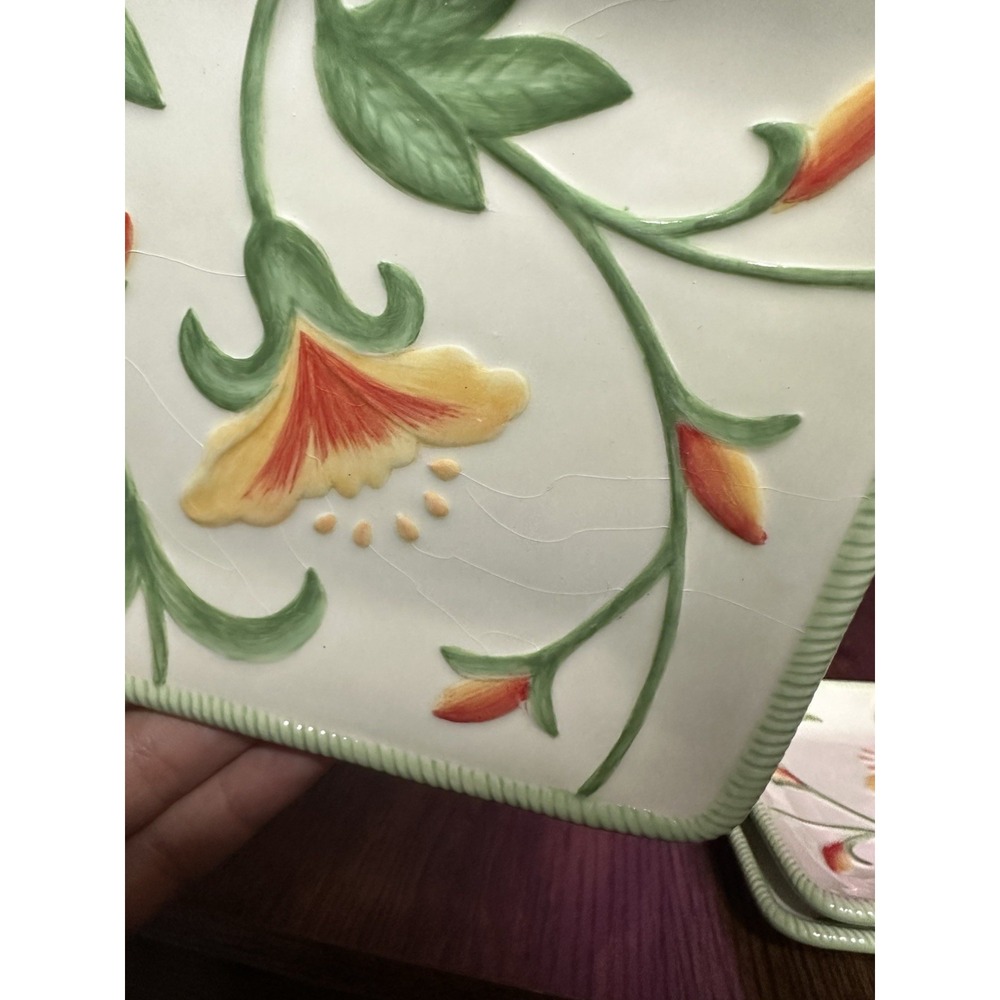 Fitz and Floyd Geranium Rabbit Appetizer Plate Set (6 Piece) - Picture 4 of 5